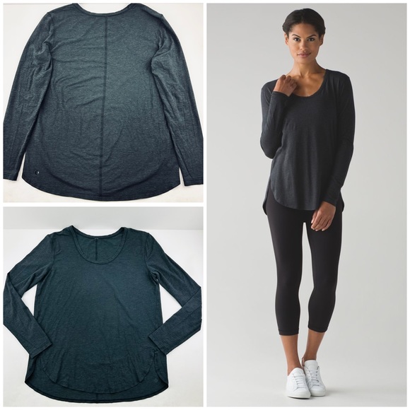 LONG SLEEVE HIGH NECK IN HEATHERED PIMA COTTON STRETCH